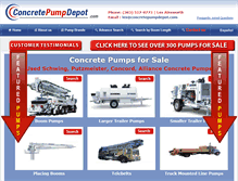 Tablet Screenshot of concretepumpdepot.com